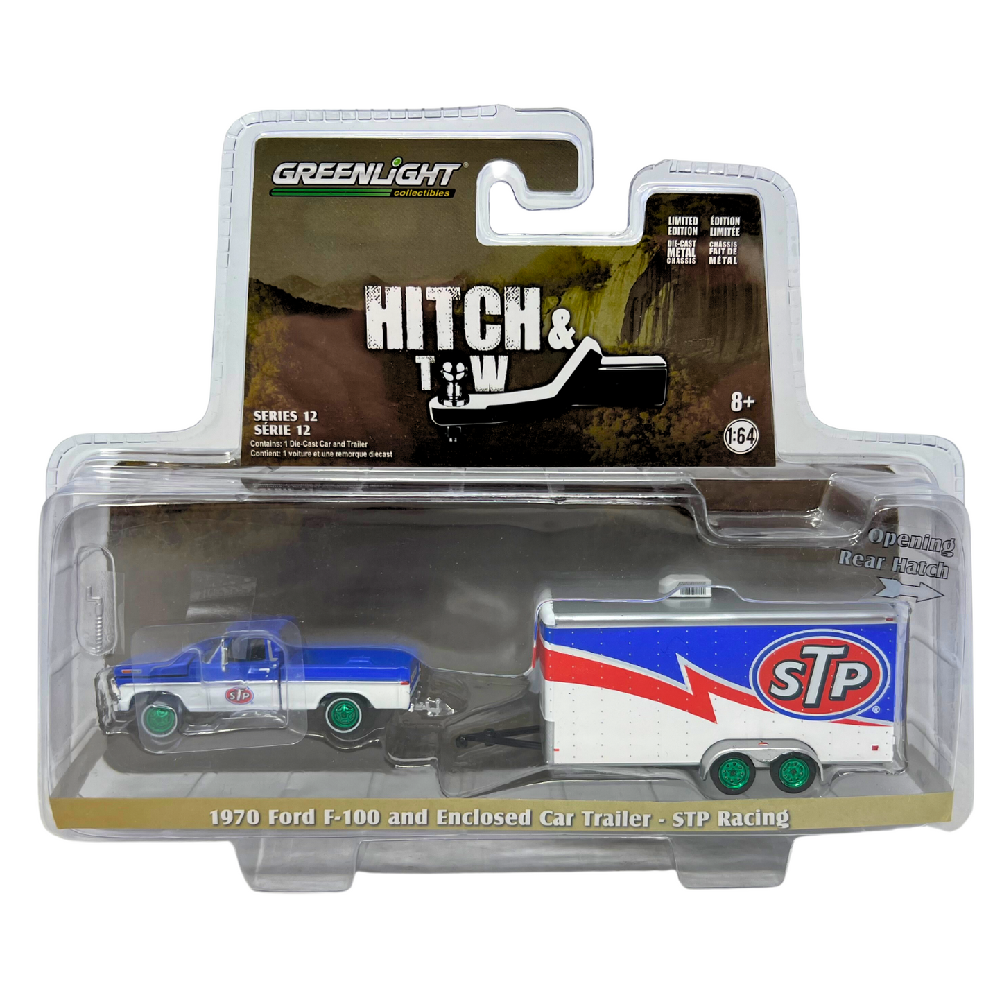 Greenlight Hitch & Tow 1970 Ford F-100 & Trailer Green Machine 1:64 Diecast