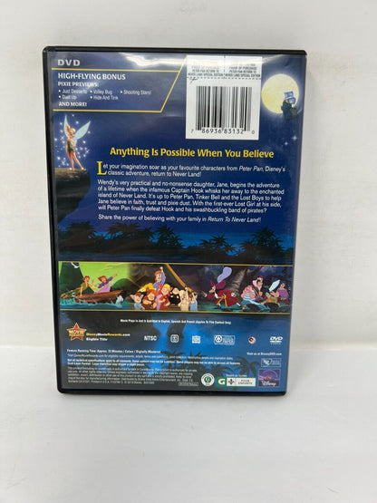 Disney Peter Pan Return to Never Land (DVD, 2013) Good Condition!!!