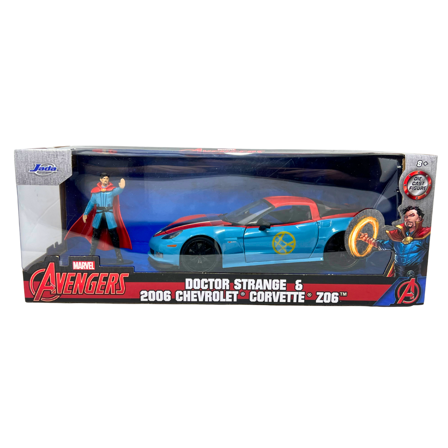 Jada Marvel Avengers Doctor Strange & 2006 Chevrolet Corvette Z06 1:24 Diecast