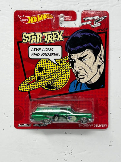 Hot Wheels Star Trek Spock '59 Chevy Delivery Real Riders 1:64 Diecast