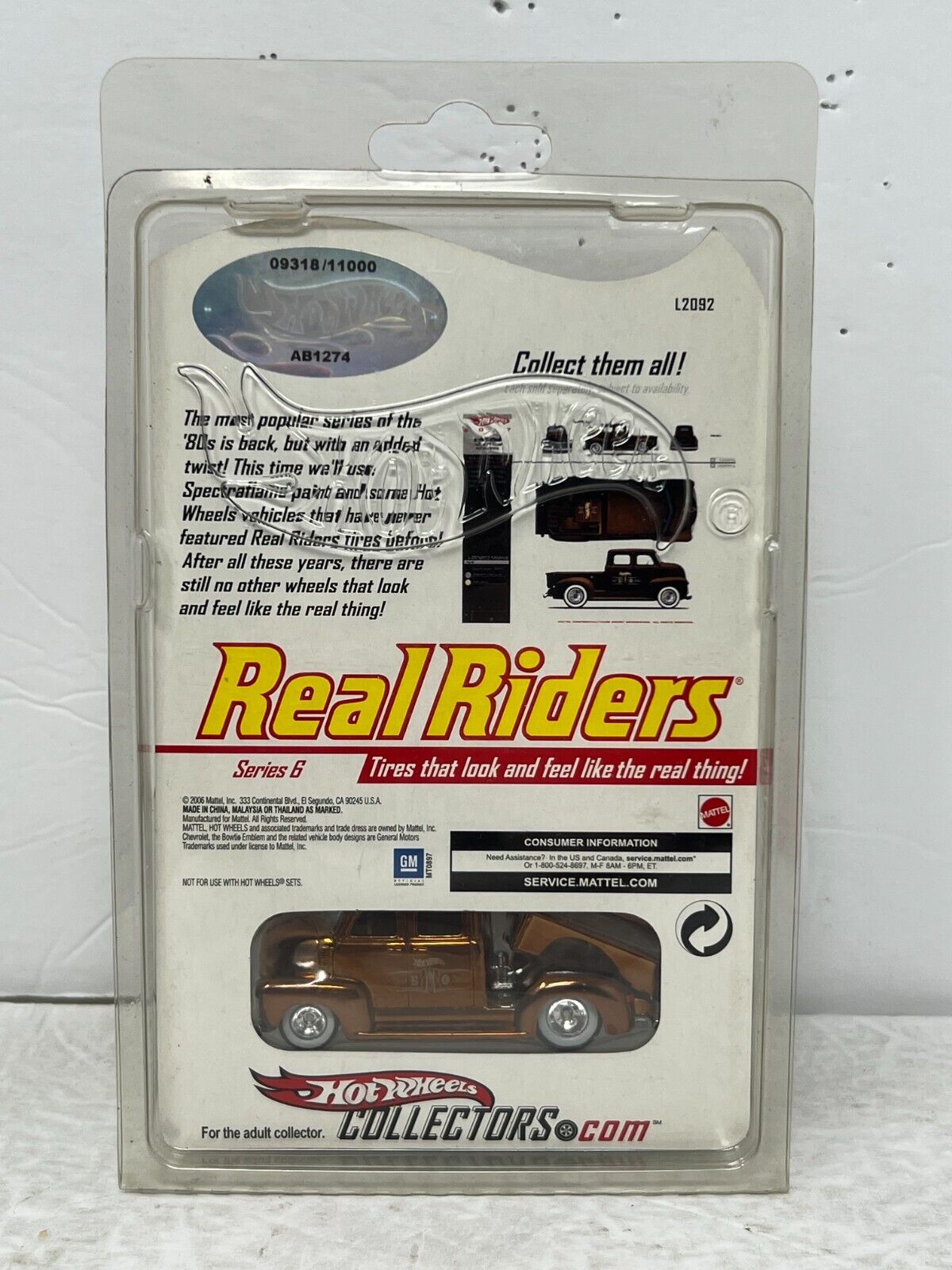 Hot Wheels RLC Red Line Club Exclusive Real Riders '50s Chevy Truck 1:64 Diecast