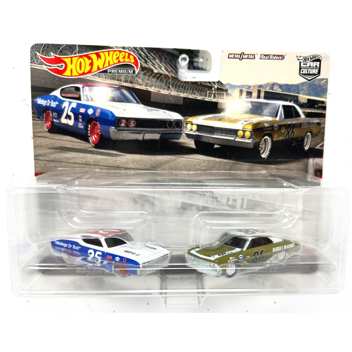 Hot Wheels Premium Car Culture '69 Ford Torino Talladega & '66 Chevelle 1:64