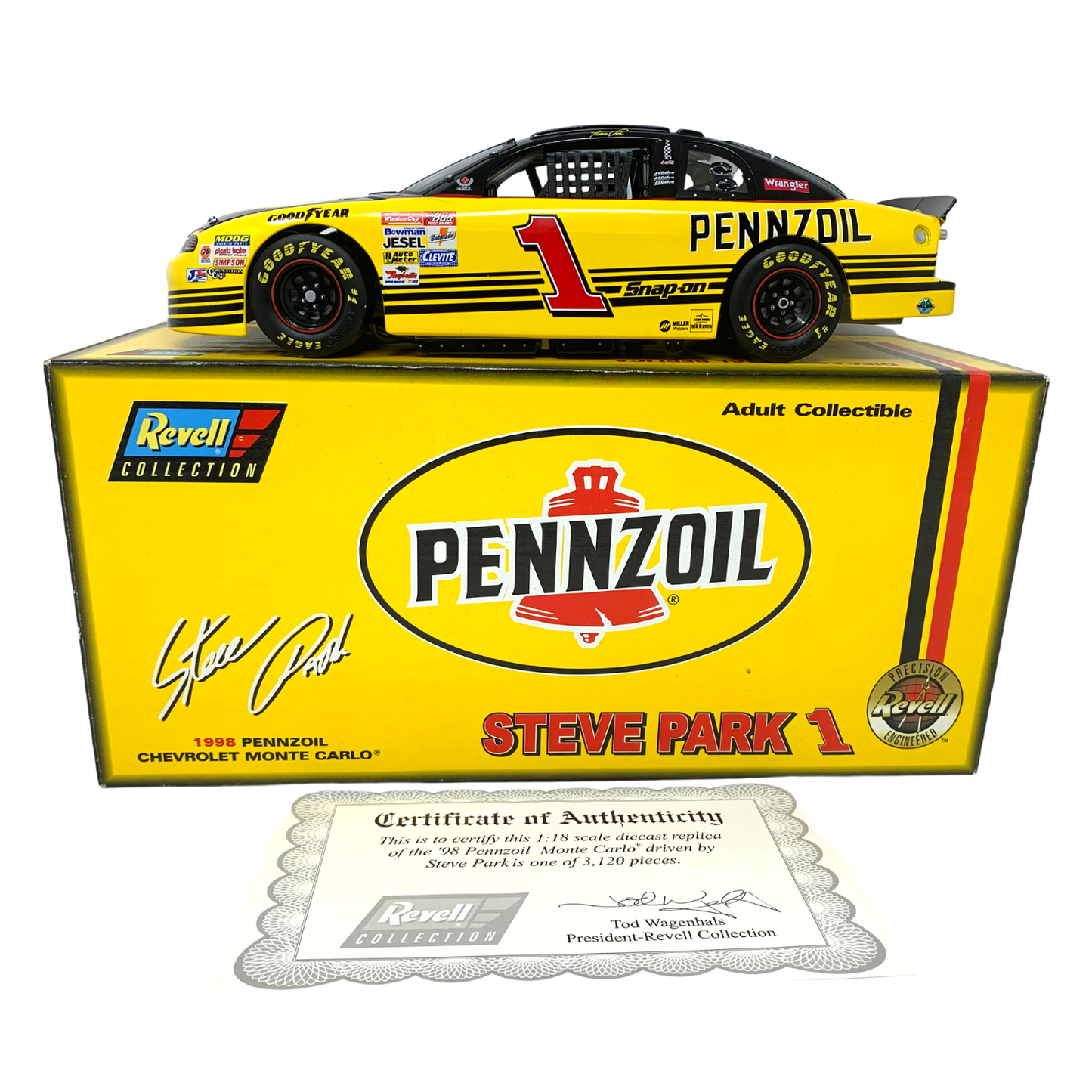 Revell Nascar #1 Pennzoil Steve Park 1998 Chevrolet Monte Carlo 1:18 Diecast