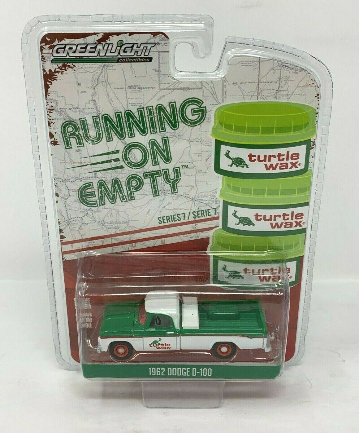 Greenlight Running on Empty Series 7 Turtle Wax 1962 Dodge D-100 1:64 Diecast