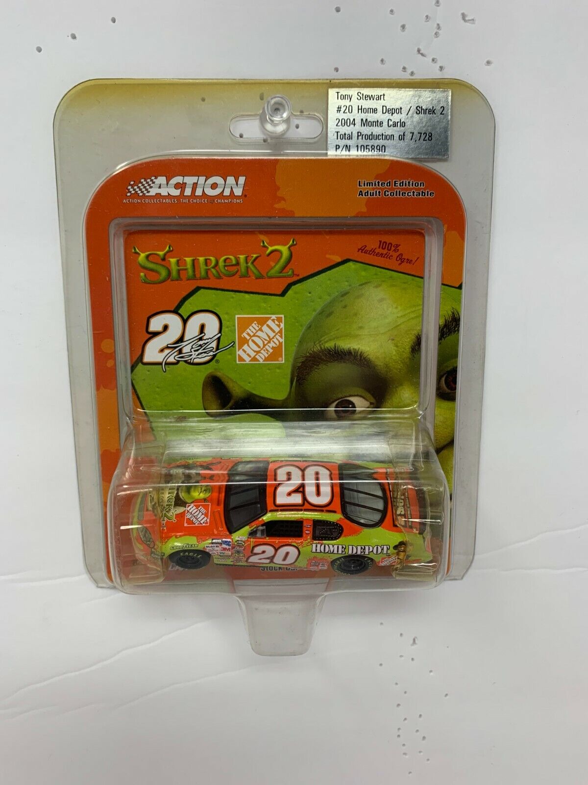 Action Nascar #20 Home Depot Tony Stewart Shrek 2 2004 Monte Carlo 1:64 Diecast