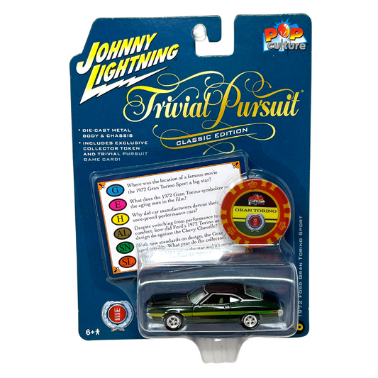 Johnny Lightning Trivial Pursuit 1972 Ford Gran Torino Sport 1:64 Diecast