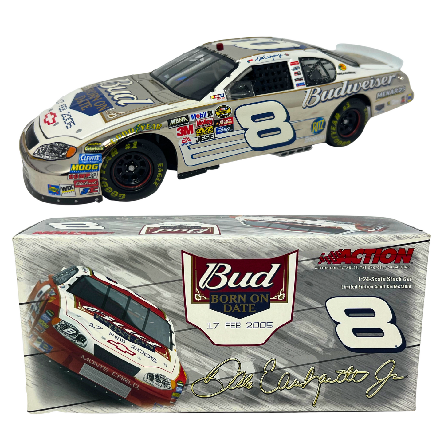 Action Nascar #8 Dale Earnhardt Jr Bud Born Date Feb. 17 GM Dealers 1:24 Diecast