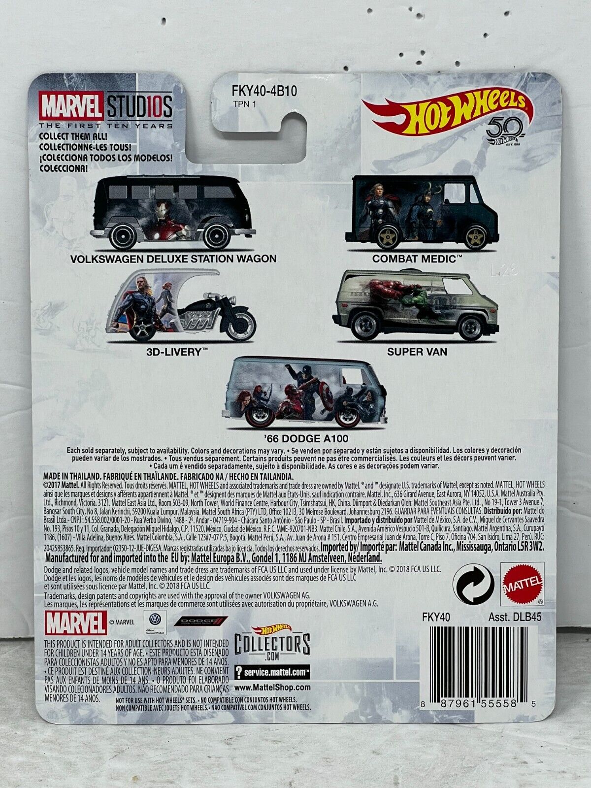 Hot Wheels Marvel Captain America 1966 Dodge A100 Real Riders 1:64 Diecast