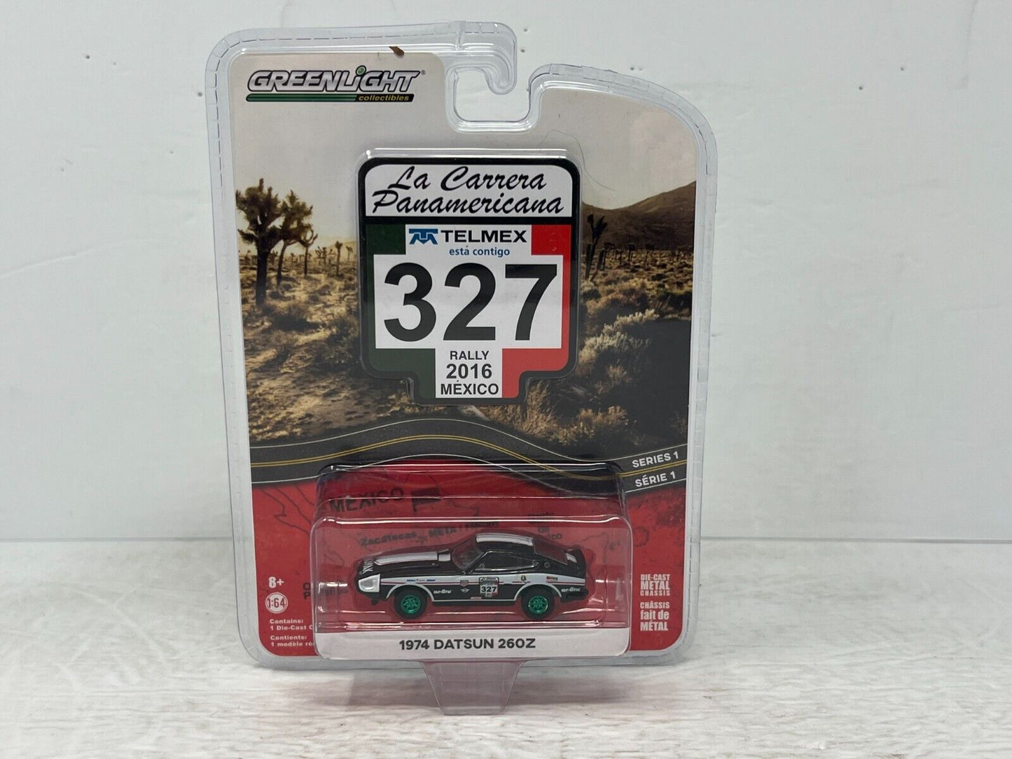 Greenlight La Carrera Panamericana 1974 Datsun 260z Green Machine 1:64 Diecast