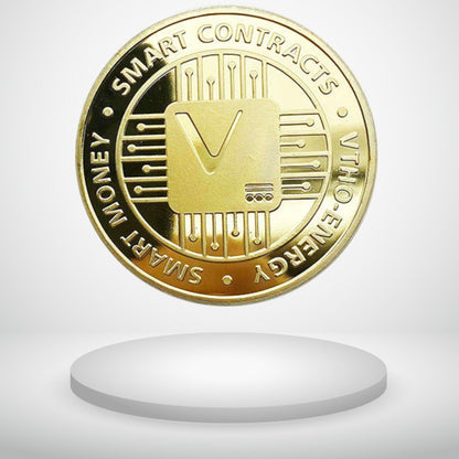 VeChain | VET Physical Crypto Coin Novelty Souvenir Token Gold Color