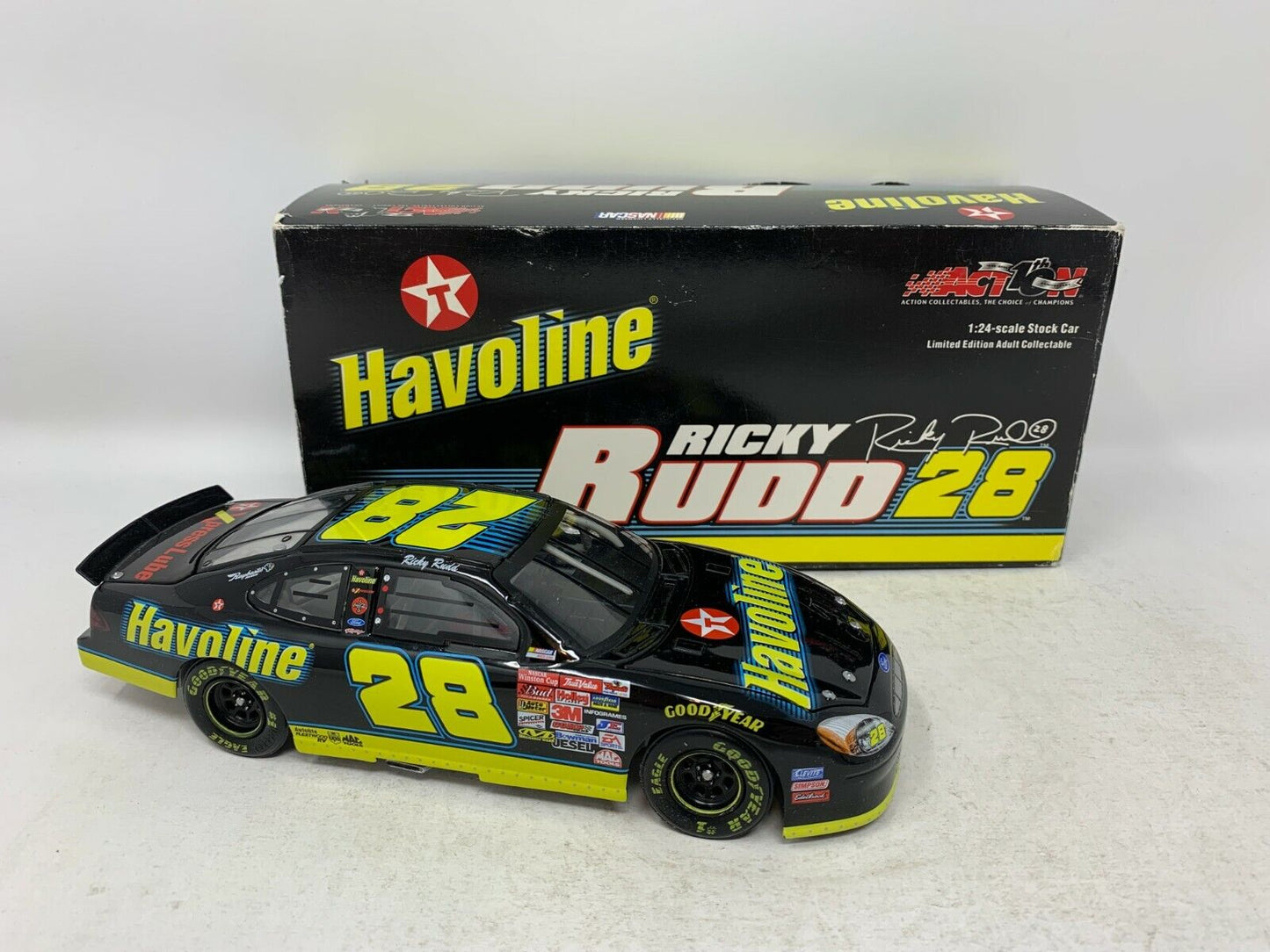 Action Nascar #28 Ricky Rudd Havoline 2002 Ford Taurus 1:24 Diecast