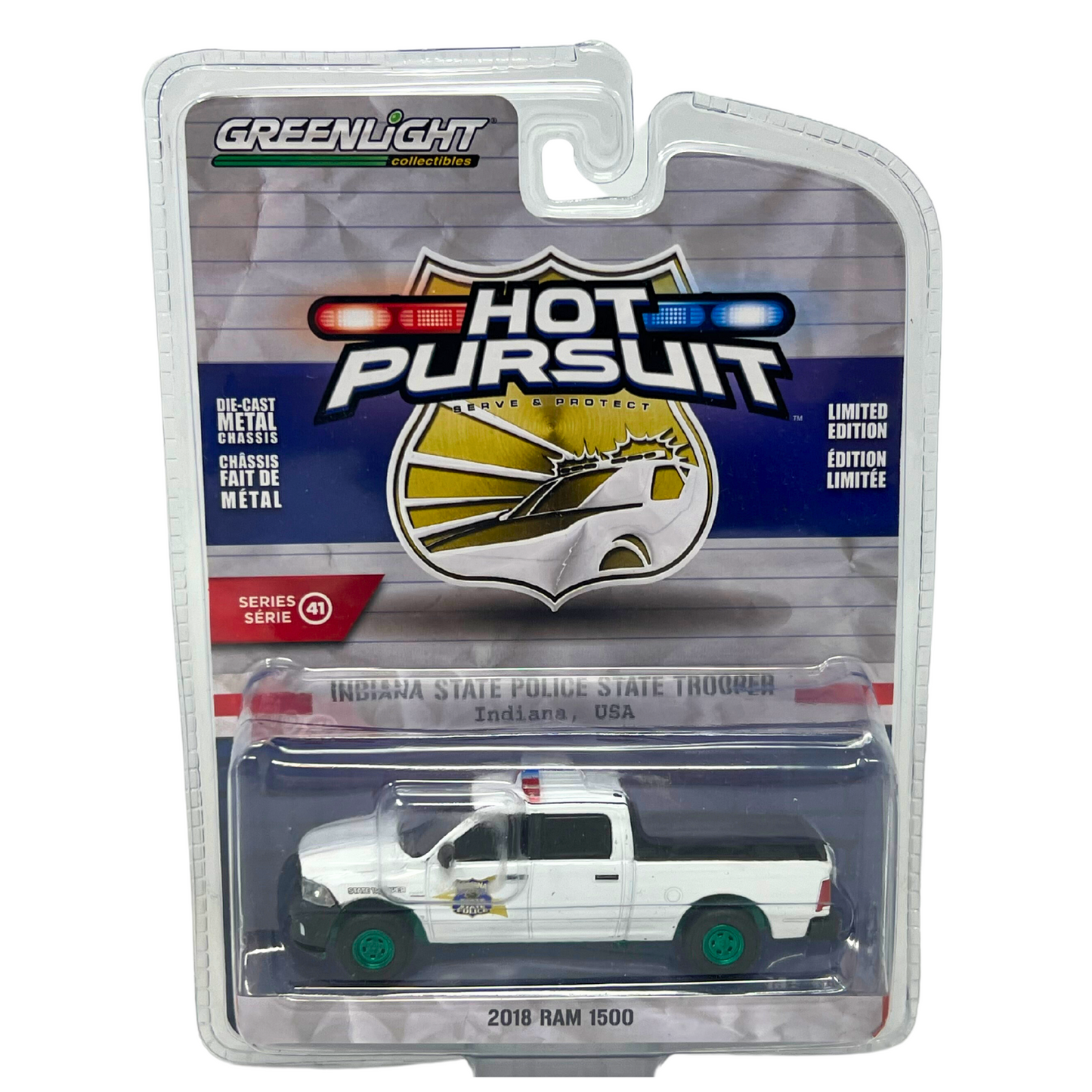 Greenlight Hot Pursuit 2018 Dodge Ram 1500 Green Machine 1:64 Diecast