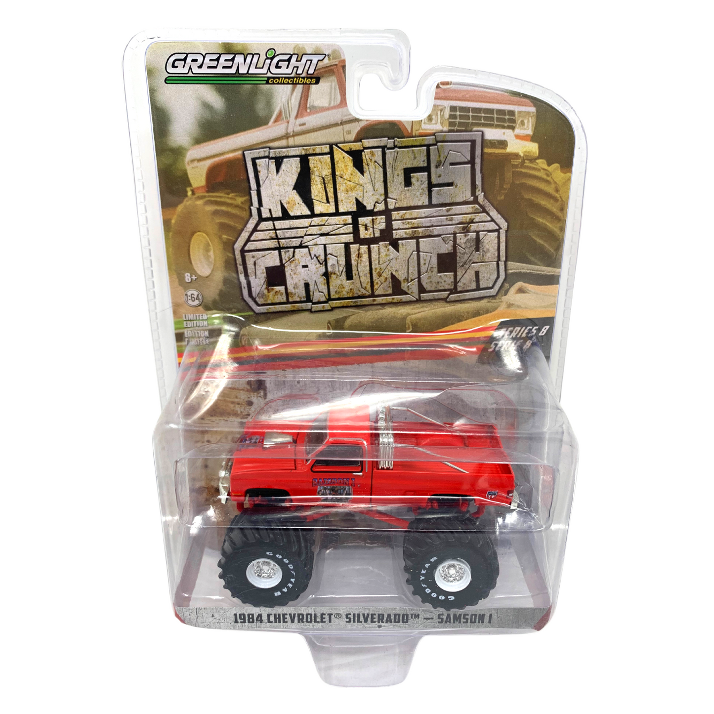 Greenlight Kings of Crunch Series 8 1984 Chevrolet Silverado Samson 1:64 Diecast