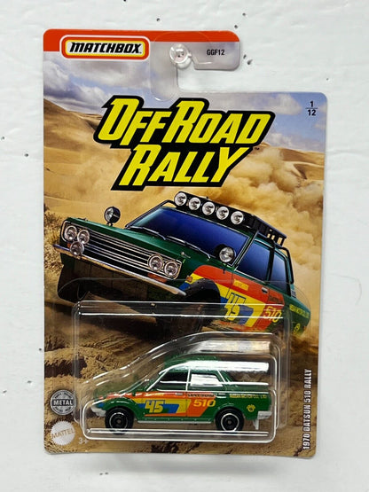 Matchbox Off-Road 1970 Datsun 510 Rally JDM 1:64 Diecast