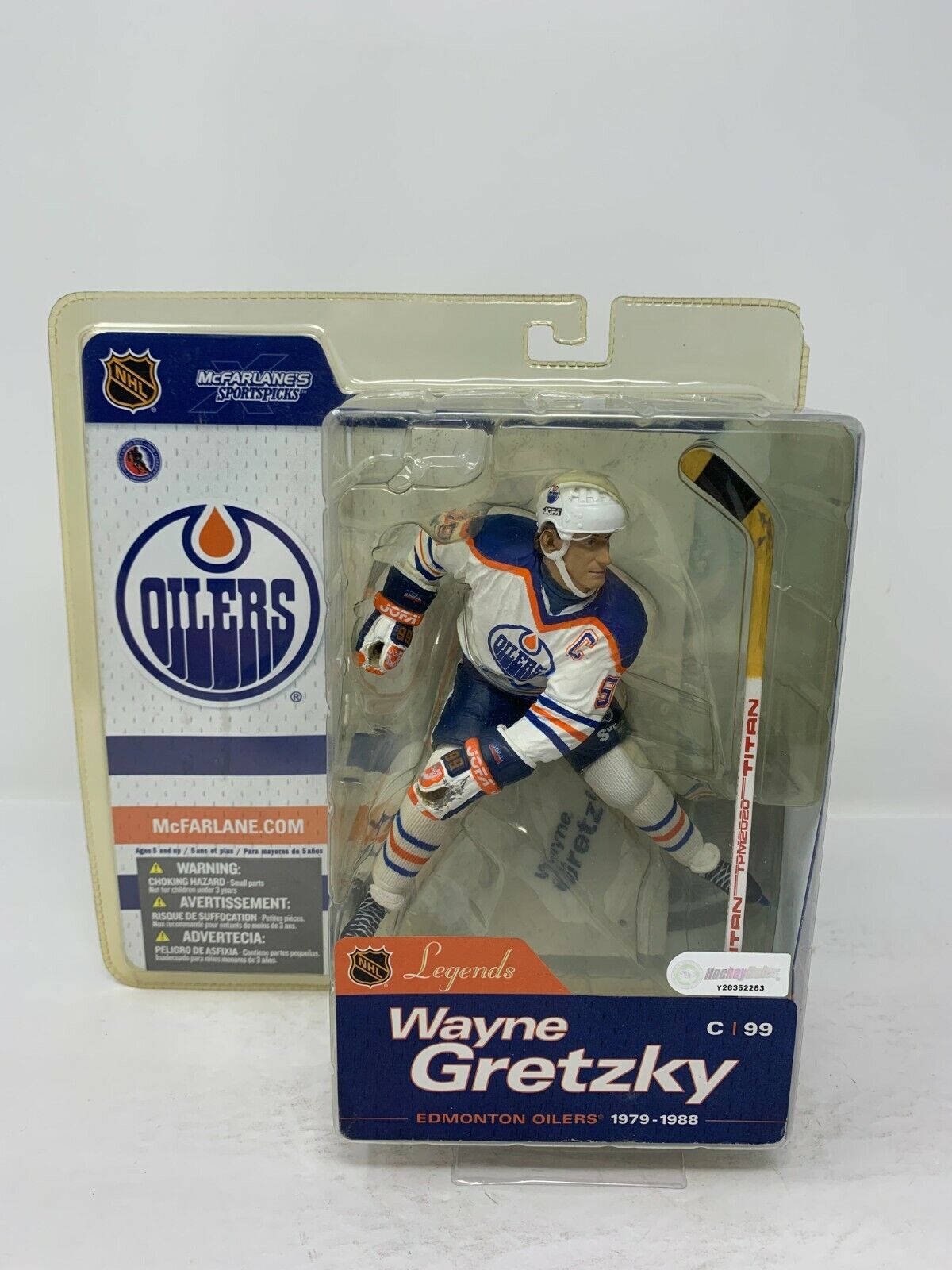 Mcfarlane NHL Wayne Gretzky Edmonton Oilers White Jersey Legends Series 1 Figure