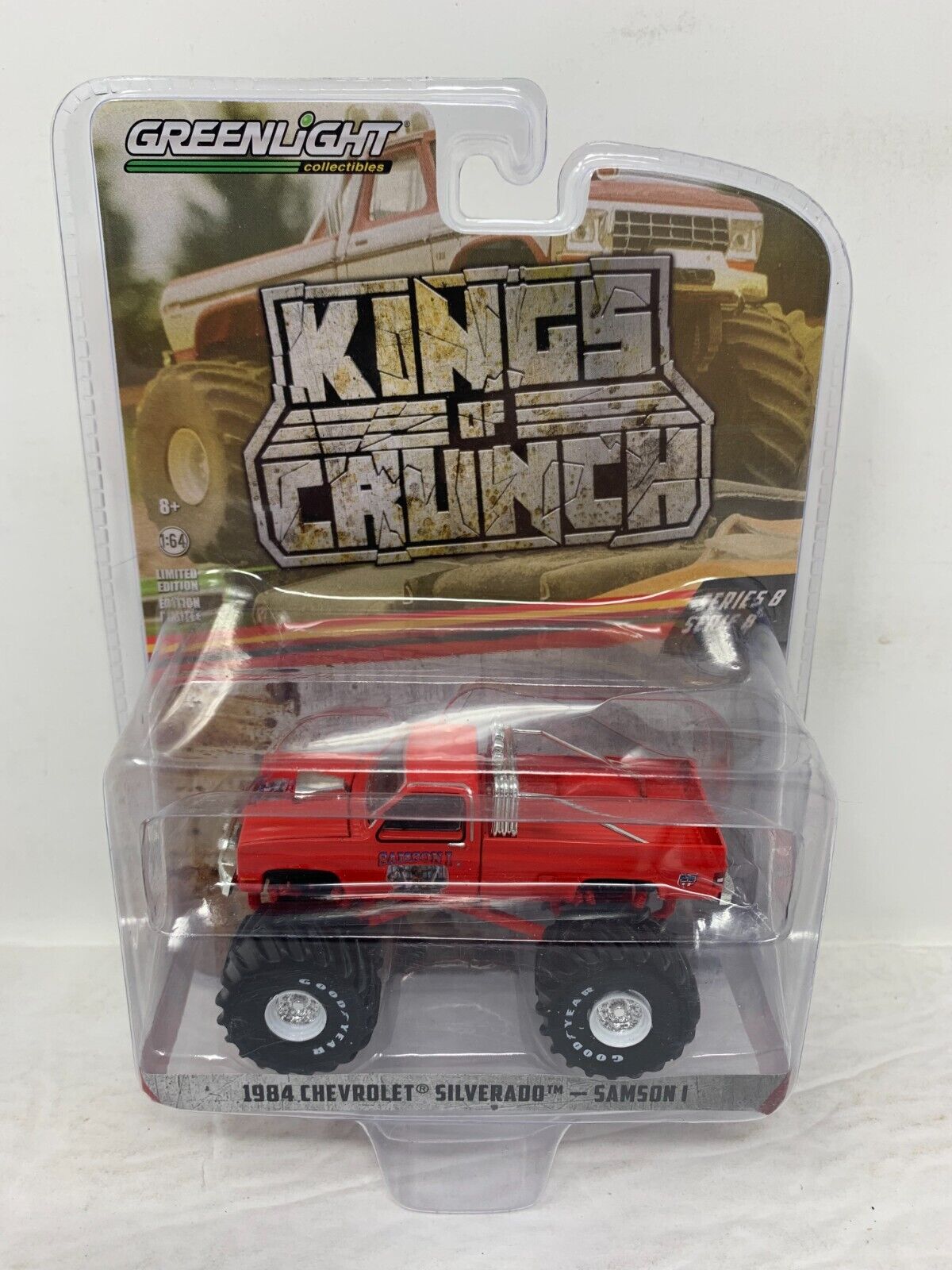 Greenlight Kings of Crunch Series 8 1984 Chevrolet Silverado Samson 1:64 Diecast