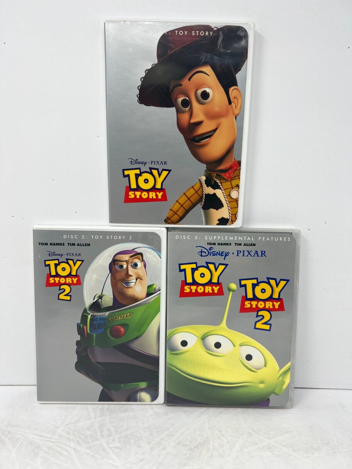 Disney Pixar Toy Story 1, 2 & Supplemental Features (DVD, 2000) Good Condition!!