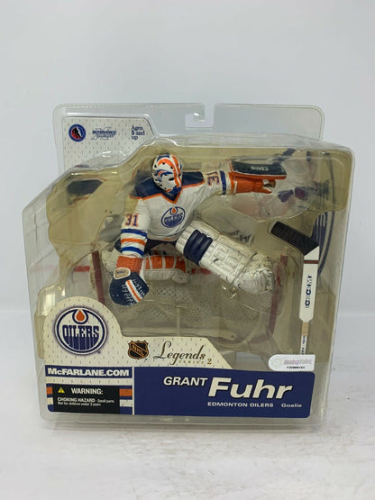 McFarlane NHL Grant Fuhr Edmonton Oilers White Jersey Legends Series 2 Figure