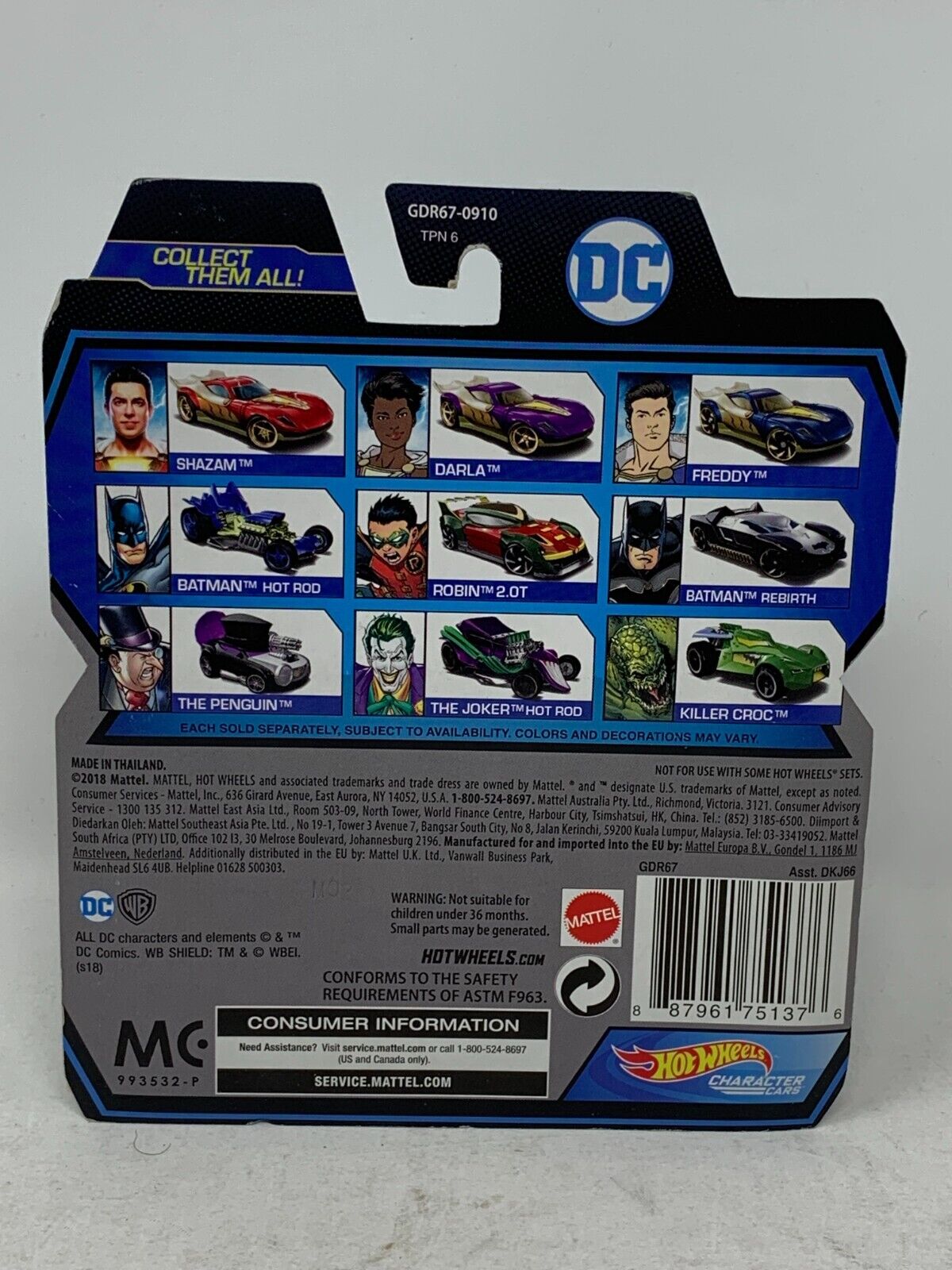 Hot Wheels DC Character Cars The Penguin 1:64 Diecast