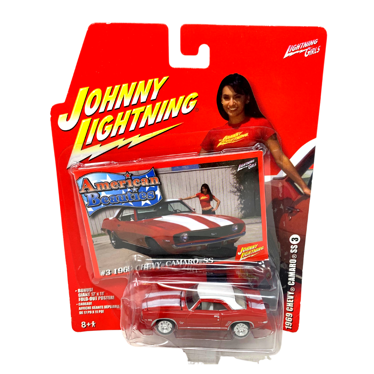 Johnny Lightning American Beauties 1969 Chevy Camaro SS 1:64 Diecast