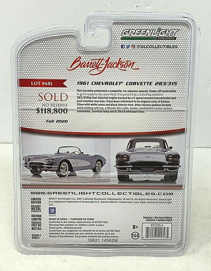 Greenlight Barrett-Jackson 1961 Chevrolet Corvette 283/315 1:64 Diecast