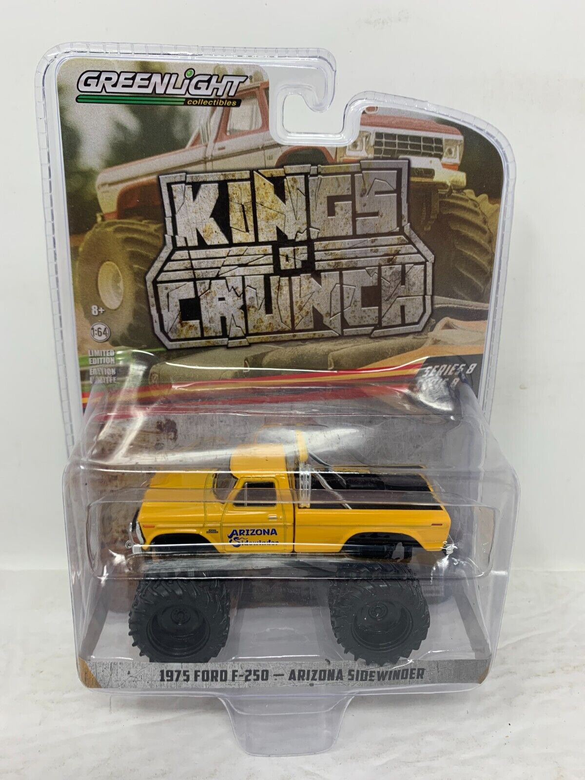 Greenlight Kings of Crunch 1975 Ford F-250 Arizona Sidewinder 1:64 Diecast