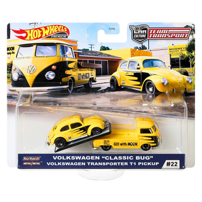 Hot Wheels Premium Volkswagen Classic Bug & T1 #22 Team Transport 1:64 Diecast