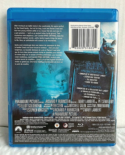 Pet Sematary (Blu-ray, 2013) Stephen King Denise Crosby Horror Good Condition!!!