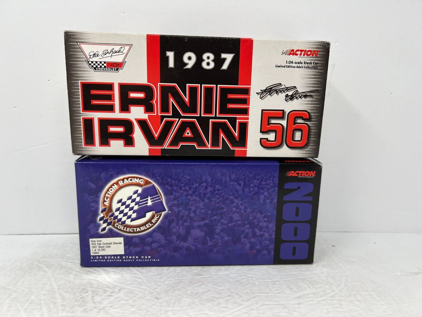 Action Nascar #56 Ernie Irvan Dale Earnhardt Chevy 1987 Monte Carlo 1:24 Diecast