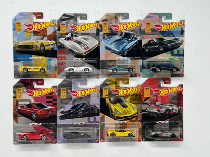 Hot Wheels Corvette 70th Anniversary Walmart Exclusive 1:64 Diecast Set of 8