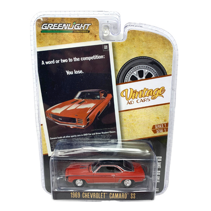 Greenlight Vintage Ad Cars Series 1 1969 Chevrolet Camaro SS 1:64 Diecast