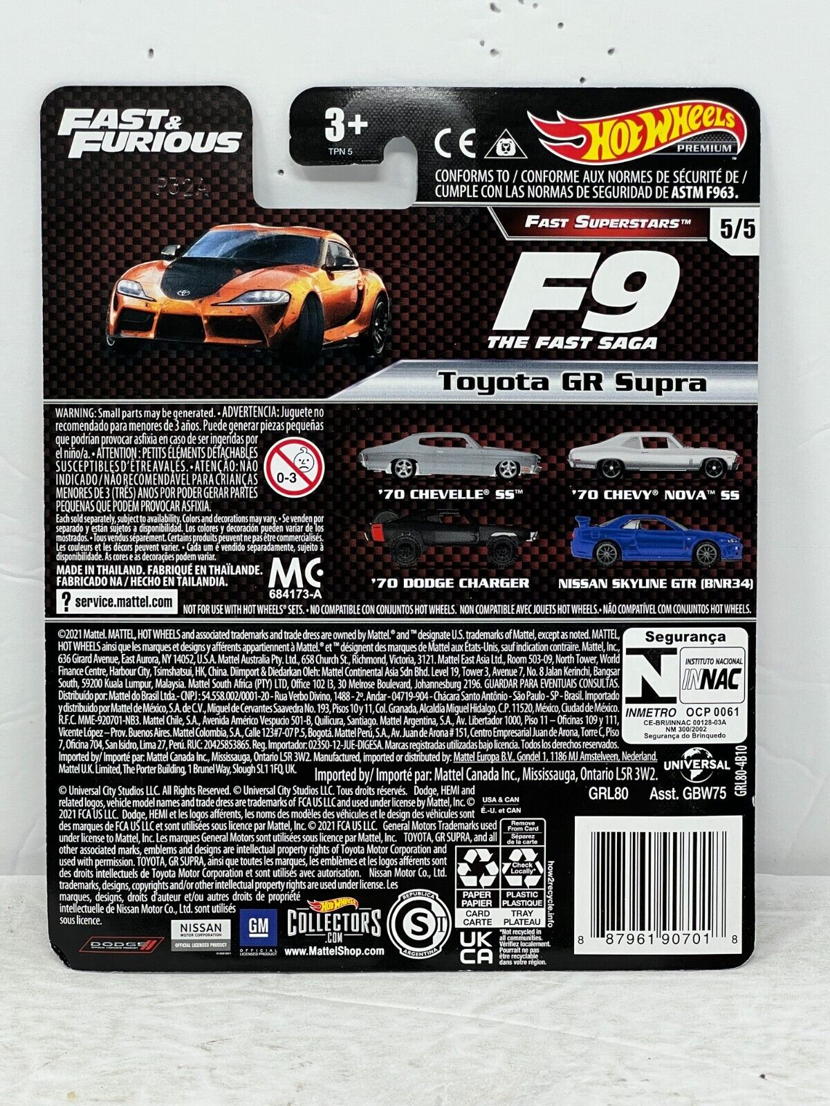 Hot Wheels Premium Fast & Furious Fast Superstars Toyota GR Supra 1:64 Diecast