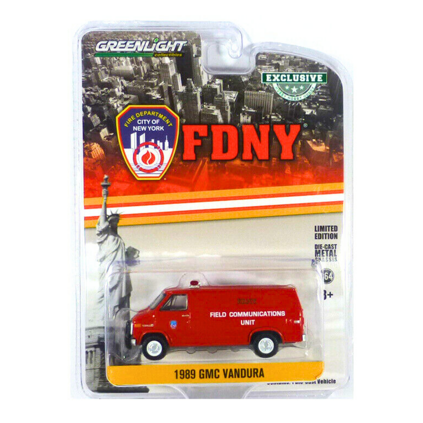 Greenlight Hobby Exclusive FDNY Fire Van 1989 GMC Vandura 1:64 Diecast