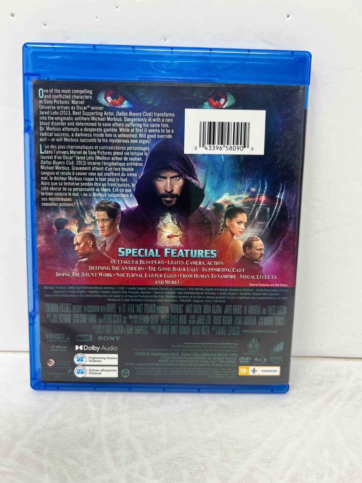 Morbius (Blu-ray, 2022) Jared Leto Marvel Movie Good Condition!!!