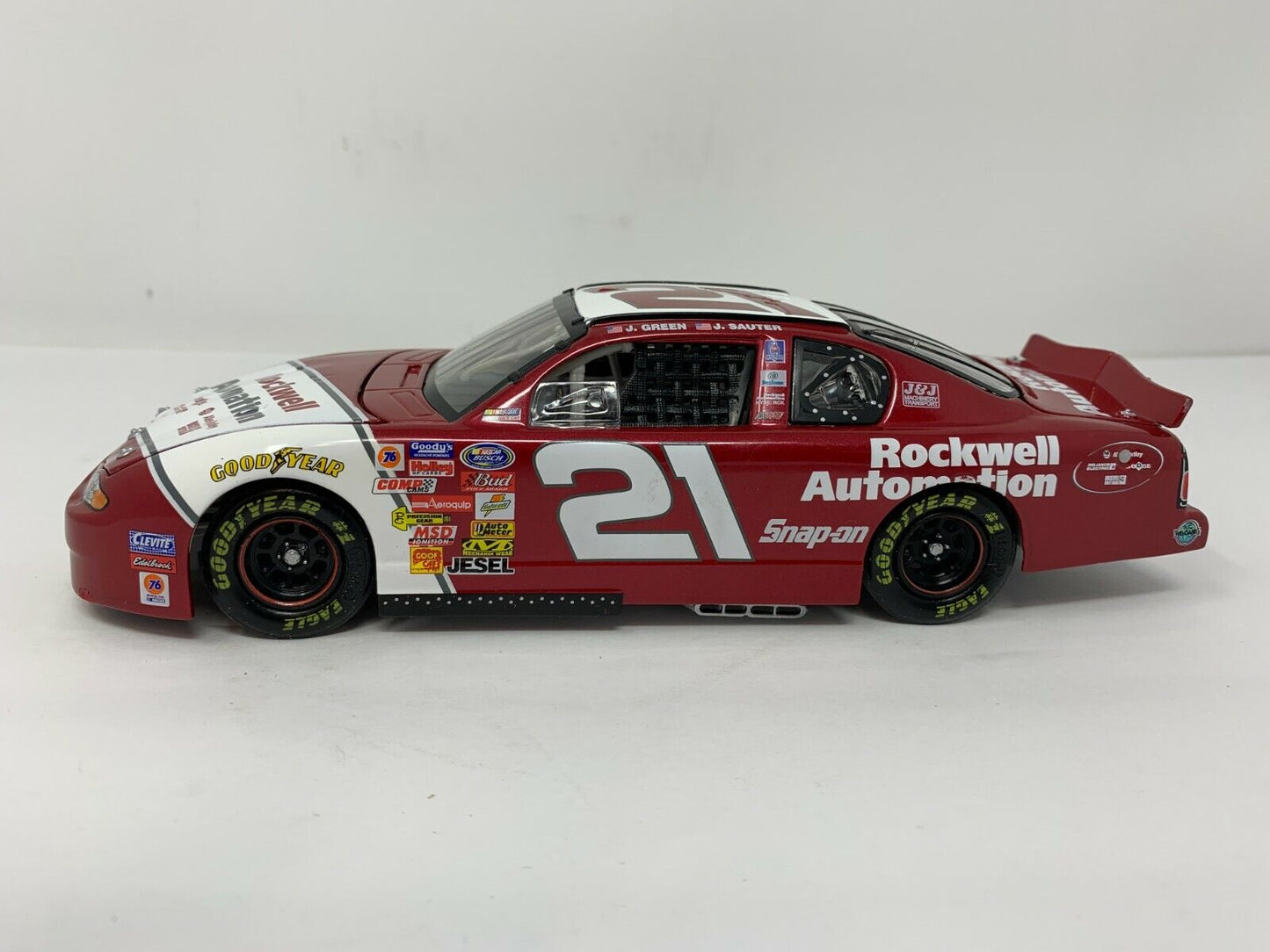 Action Nascar #21 Jeff Green & Jay Sauter Rockwell Automation Chevy 1:24 Diecast