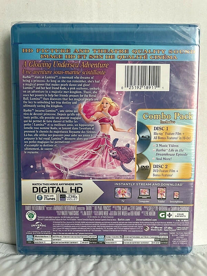 Barbie The Pearl Princess (Blu-ray, 2014) Kids Cartoon New and Sealed!!