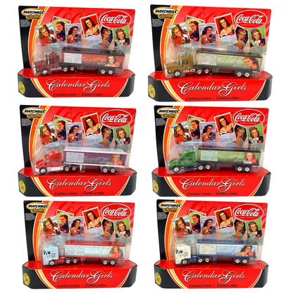 Matchbox Coca-Cola Calendar Girls Semi Truck 1:64 Diecast Complete Set of 6