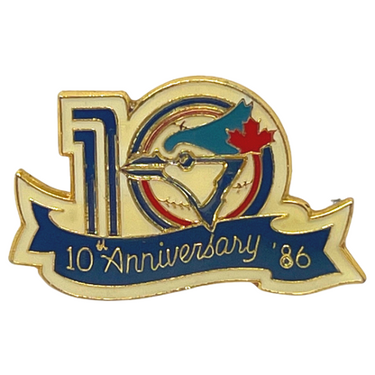 MLB Toronto Blues Jays 10th Anniversary '86 Sports Lapel Pin
