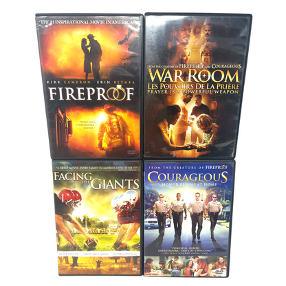 Lot of 4 Kendrick Brothers DVDs Fireproof / Courageous / War Room Religious