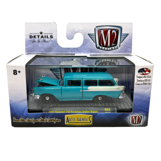 M2 Machines Auto-Thentics 1957 Chevrolet 150 Handyman Station Wagon 1:64 Diecast