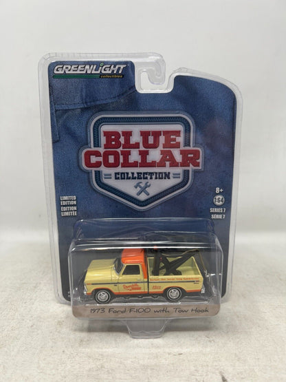 Greenlight Blue Collar Series 7 1973 Ford F-100 with Tow Hook 1:64 Diecast