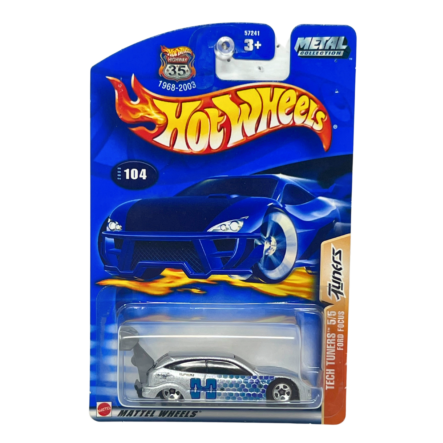 Hot Wheels Tech Tuners Ford Focus 2003 No. 104 JDM 1:64 Diecast