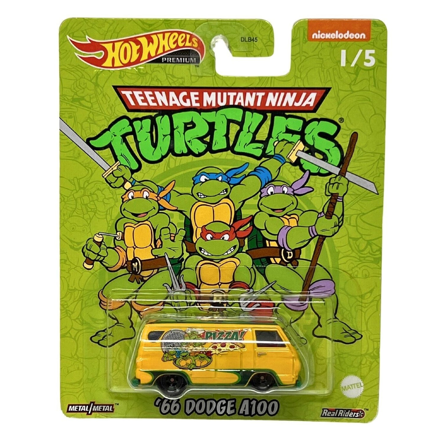 Hot Wheels Premium Teenage Mutant Ninja Turtles '66 Dodge A100 1:64 Diecast