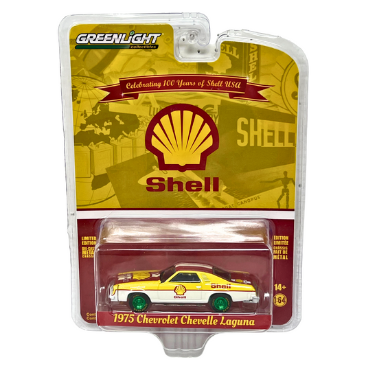 Greenlight Shell 1975 Chevrolet Chevelle Laguna GREEN MACHINE 1:64 Diecast