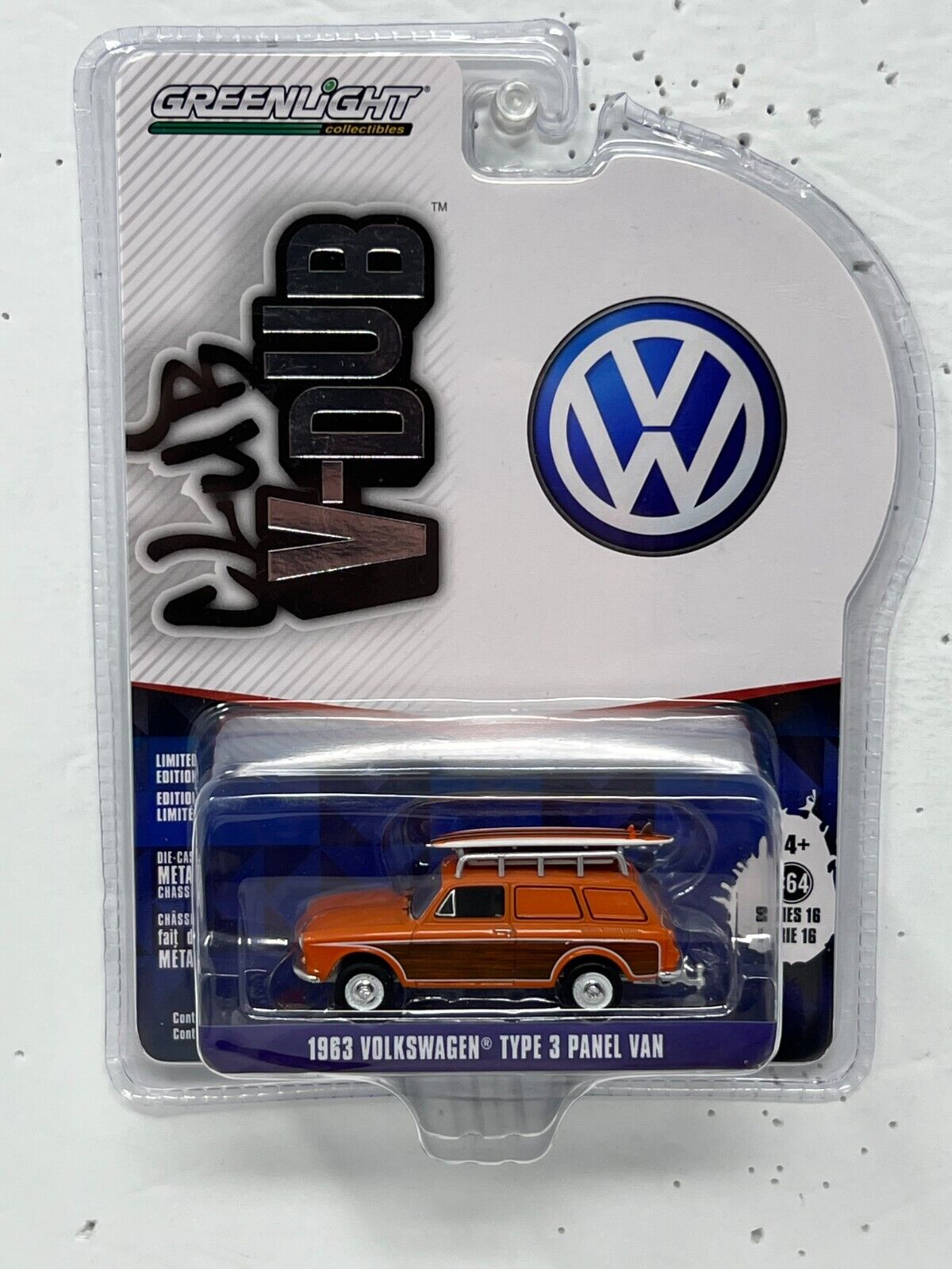 Greenlight Club V-Dub 1963 Volkswagen Type 3 Panel Van 1:64 Diecast