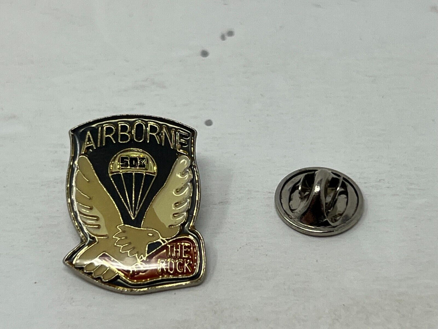 United States Army 503rd Parachute Infantry The Rock Militaria Lapel Pin