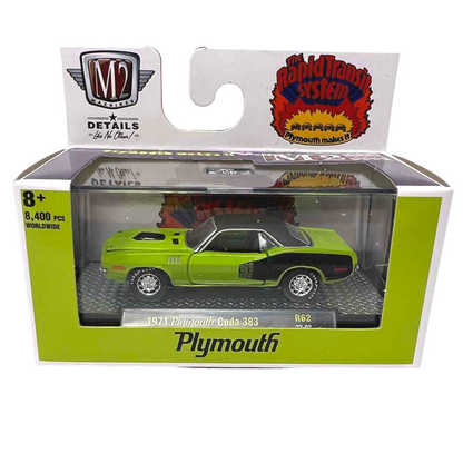 M2 Machines Plymouth 1971 Plymouth Cuda 383 R62 1:64 Diecast