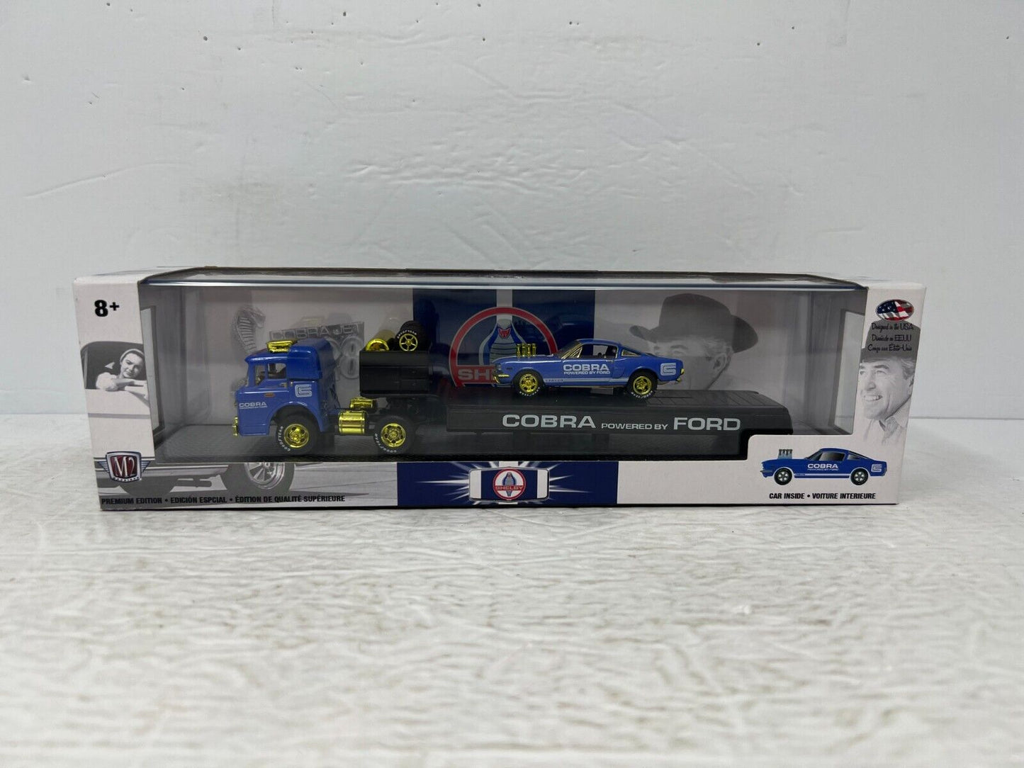 M2 Machines Auto-Haulers Ford C-600 & 1966 Shelby G.T. 350 CHASE 1:64 Diecast