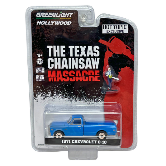 Greenlight Texas Chainsaw Massacre 1971 Chevy C-10 Leatherface Fig 1:64 Diecast