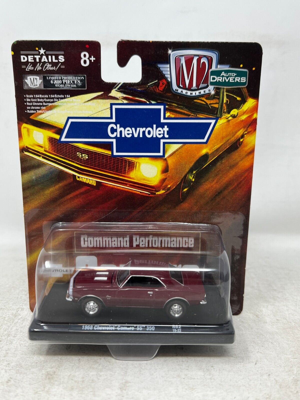 M2 Machines Auto-Drivers 1968 Chevrolet Camaro SS 350 R62 1:64 Diecast